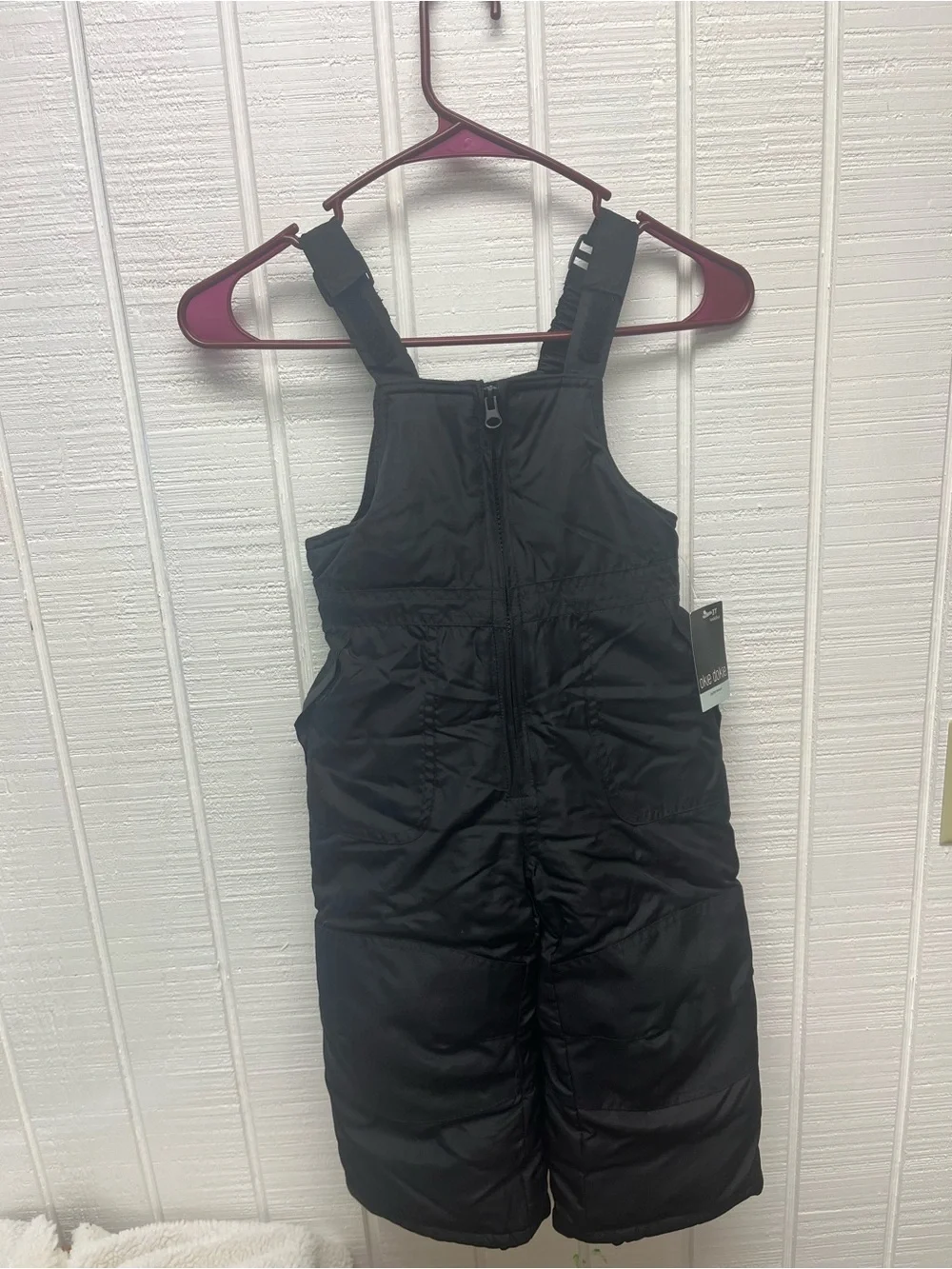 NWT Okie Dokie 3T Kids Snow Pants Bibs Adjustable Youth Black Outerwear NEW